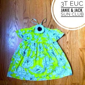 3T Janie & Jack Sun Club Floral Dress - EUC